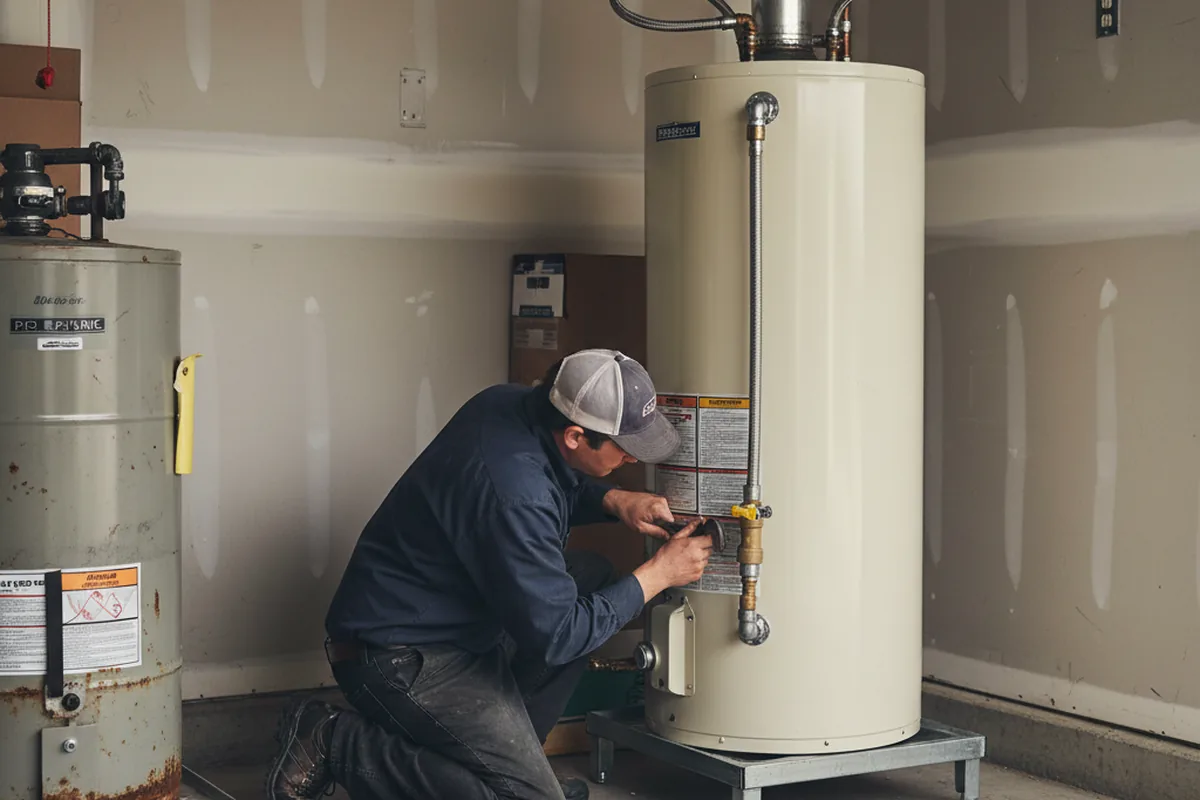 Water heater and shutoff valve replacement in Big Cabin