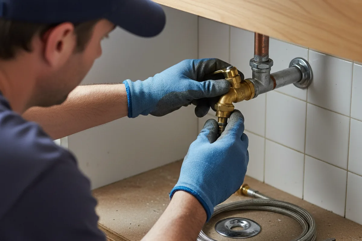 Shutoff valve and fitting work during Emergency Plumbing in Big Cabin